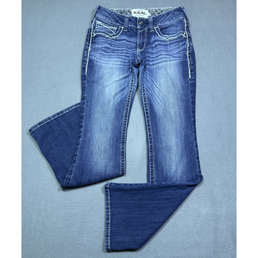 Ariat Jeans Womens 29R (29x31) Midrise Bootcut Straight Rodeo Ranch Boho USA